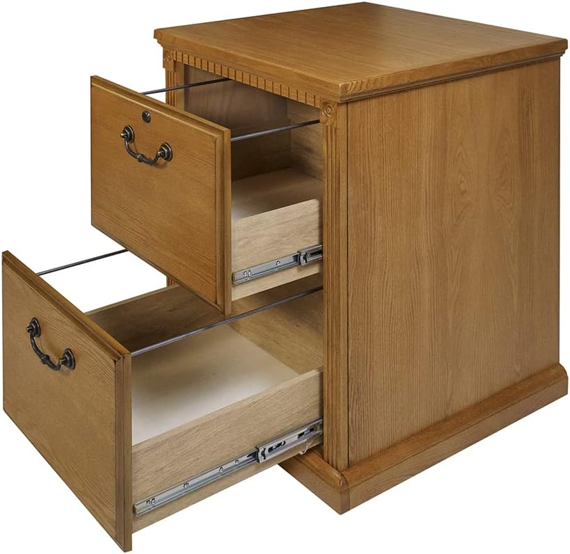 Martin Furniture Huntington Oxford 2 Drawer File Cabinet, Wheat - Fully Assembled