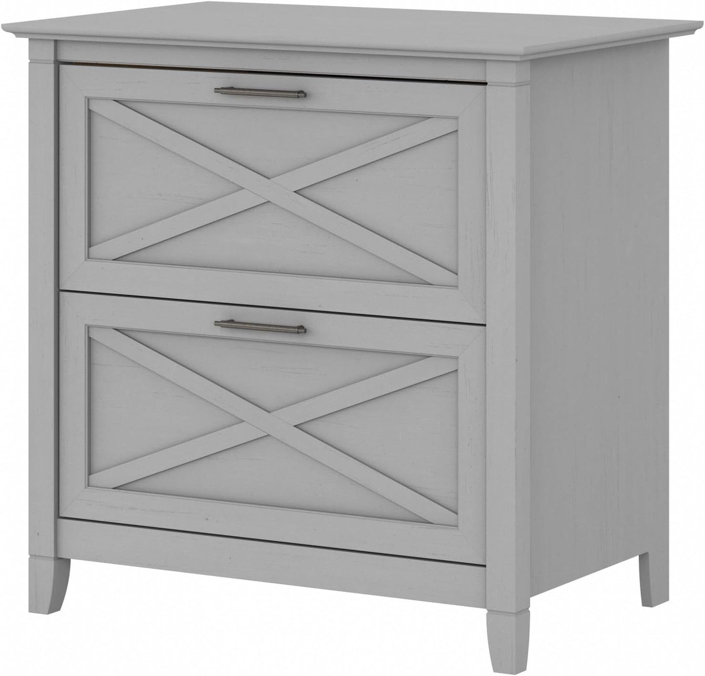 Bush Furniture Key West Lateral File Cabinet, Modern Farmhouse 2 Drawer File Cabinet for Home Office