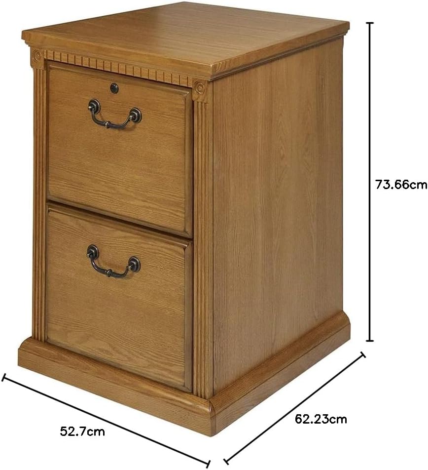 Martin Furniture Huntington Oxford 2 Drawer File Cabinet, Wheat - Fully Assembled