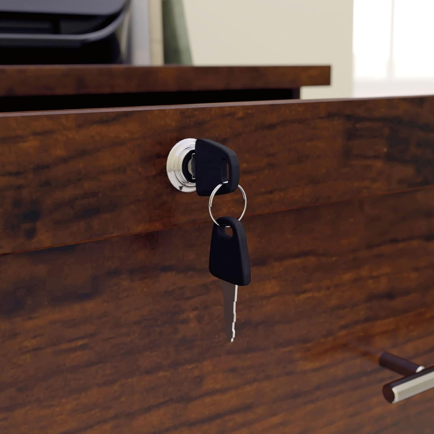 Realspace® 29-7/16"W x 18-1/2"D Lateral 2-Drawer File Cabinet, Mulled Cherry