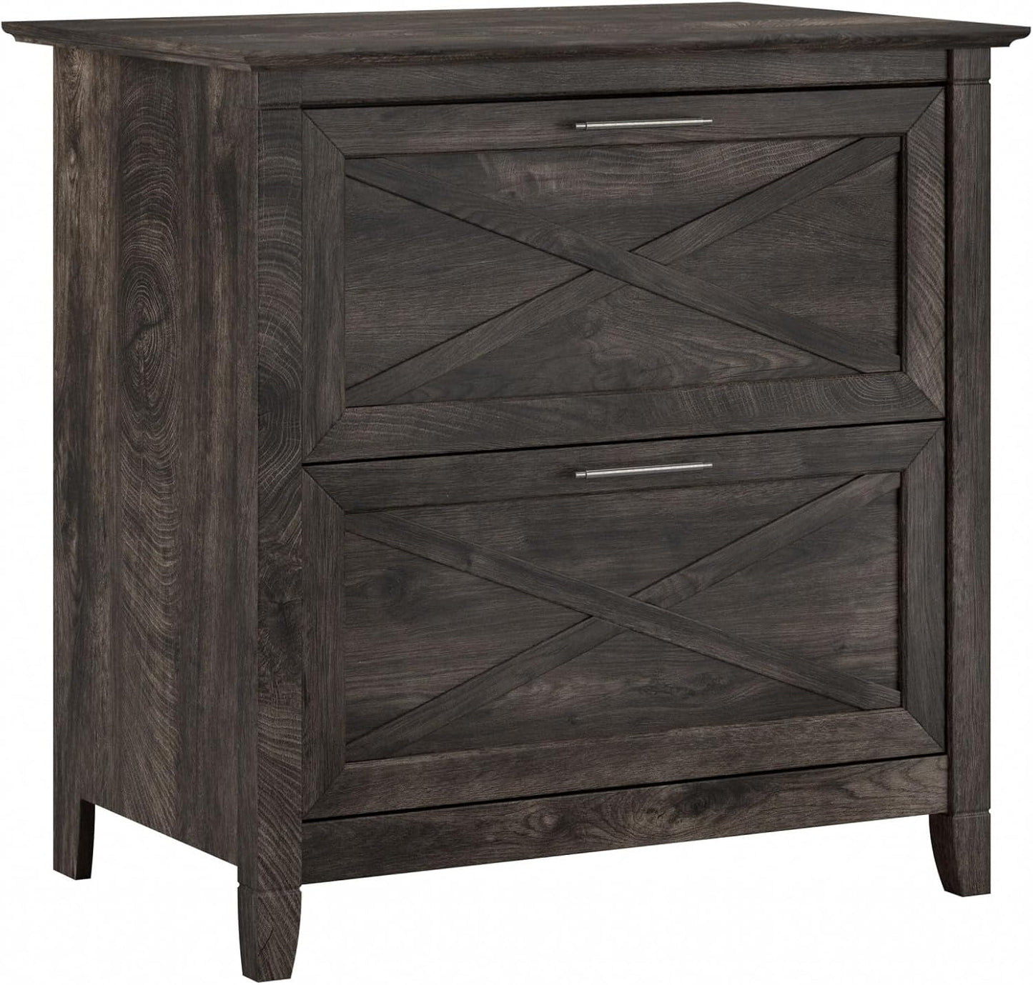 Bush Furniture Key West Lateral File Cabinet, Modern Farmhouse 2 Drawer File Cabinet for Home Office
