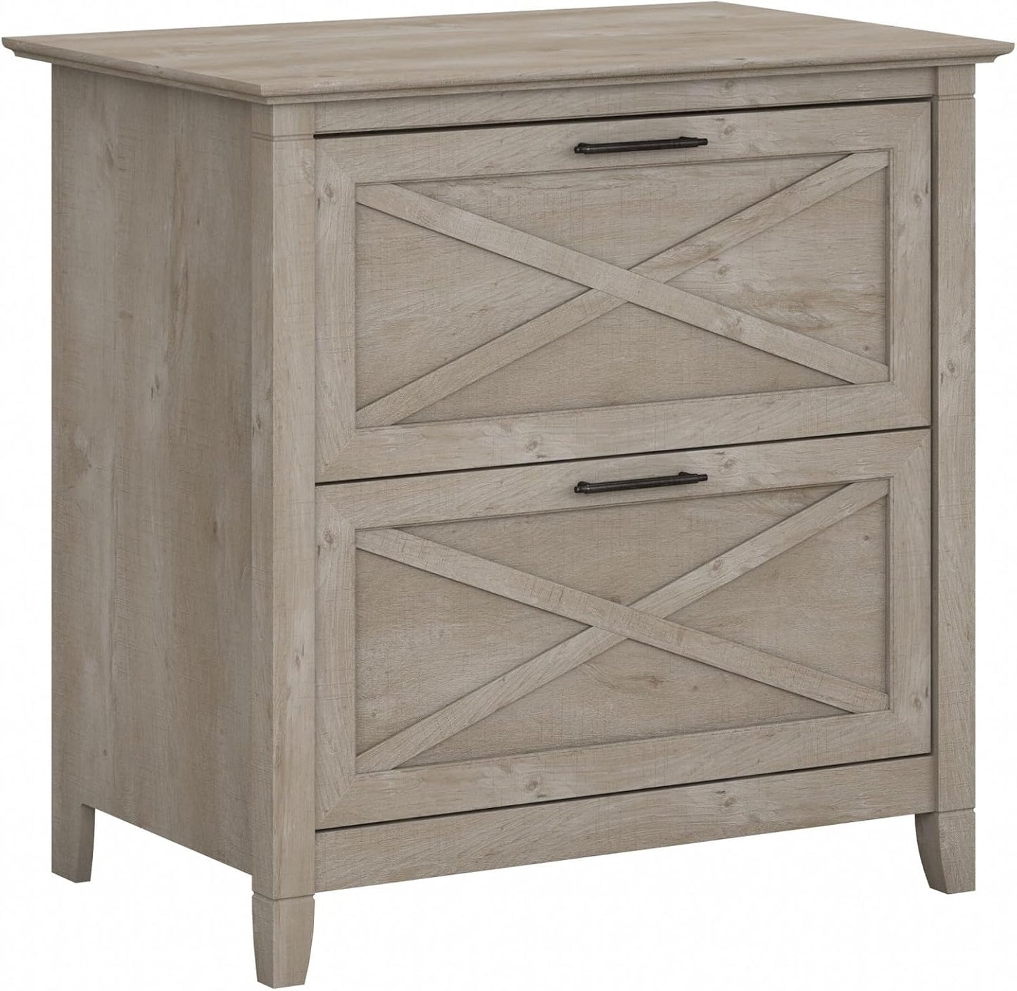 Bush Furniture Key West Lateral File Cabinet, Modern Farmhouse 2 Drawer File Cabinet for Home Office
